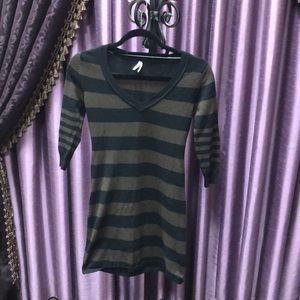 Black and brown striped mini dress